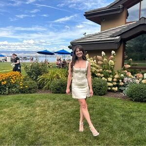 Elegant Cream Mini Dress